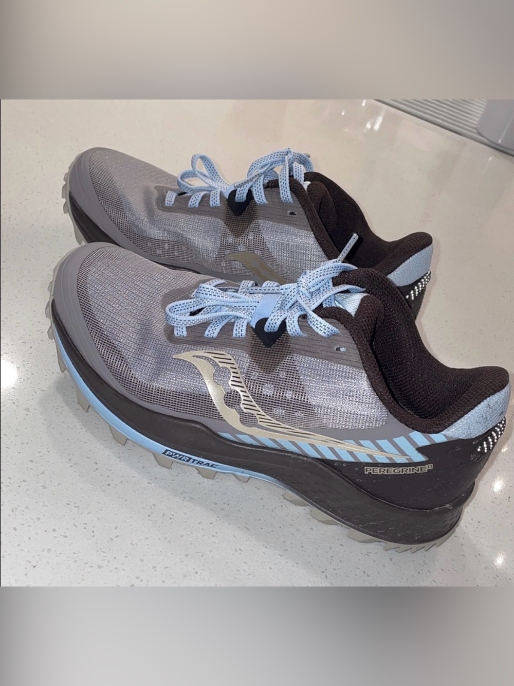 Saucony Women's Athletic Shoes in Gray and Light Blue - Picture 1 of 6